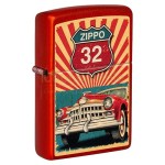 Bricheta rosie originala marca Zippo editie Garage